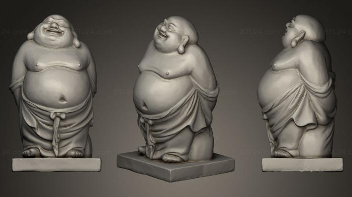 Скульптуры индийские (Толстый Будда, STKI_0036) 3D модель для ЧПУ станка